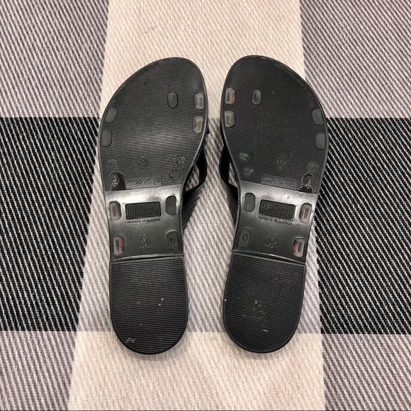 Melissa Tortoise Cross Band Flip Flops 10 New - Picture 3 of 3